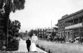 Front street and Saratoga hotel - Palatka, Florida