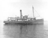 U.S. dredge "Cape Fear" at moorage in the harbor - Jacksonville, Florida.