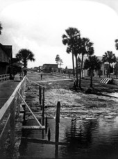 View of neighborhood from footbridge - Sanford, Florida.
