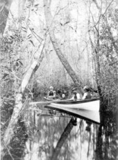 Group of people in a rowboat