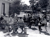 A band performing at a trailer camp - Sarasota, Florida.