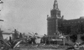 Damage to the Roman Pools in the aftermath of the 1926 hurricane - Miami Beach, Florida.