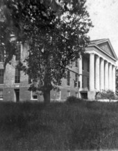 View of the east portico of the Old Capitol from the southeast - Tallahassee, Florida.