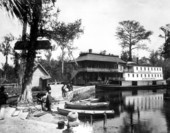 River steamboat "Okeehumkee" on the waterfront at Silver Springs.