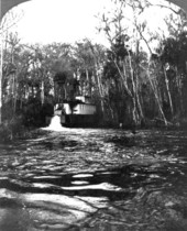 Steamboat "Okeehumkee" running in Pin Hook Bend on the Ocklawaha River - Putnam County, Florida