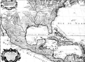 Map of Central America including Florida and the Gulf of Mexico