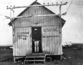 Lieutenant Stamford at the 7th Army Corps, Signal Corps camp - Jacksonville, Florida