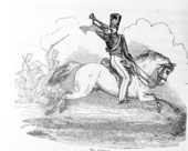 An Army bugler blowing the cavalry charge in the Seminole War - Florida