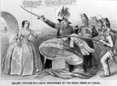 Gallant capture of a ladys wardrobe by the brave troops of Florida.