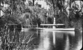 Steam launch anchored at Silver Springs - Ocala, Florida.