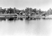 Seminole Indians camped on Lake Pancoast for film - Miami Beach, Florida.