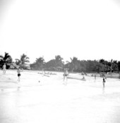 People on South Beach at Key West, Florida.