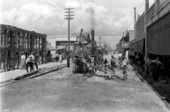 Workers paving Miami Avenue - Miami, Florida.