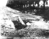 Flood damaged road - Palm Beach County, Florida.