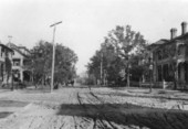 Looking down Ocean street - Jacksonville, Florida.