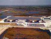 Four open air turbojet engine test cells and control rooms - Apix, Florida.