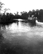 A steamboat running at Silver Springs - Ocala, Florida