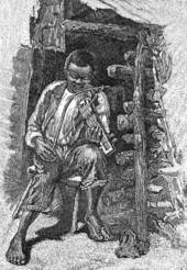 Etching of an African American fiddle player