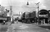 Street scene at Miami Avenue and 1st Street - Miami, Florida.