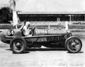 Buddy Callaway and his racing automobile - Daytona Beach, Florida