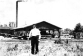 Homer Compton at the Bond Lumber Company sawmill