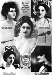 First Gasparilla royal court queen and maids - Tampa, Florida.