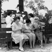 Salvation Army worker teaching crafts class at summer camp - Jacksonville, Florida.