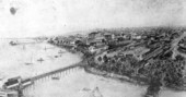 Bird's eye view drawing of the city - Sanford, Florida