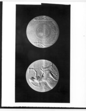 Obverse and reverse of medal honoring Glenn H. Curtiss, a founder of Hialeah, Florida
