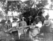 Pearsall family and friends having a picnic - Melrose, Florida