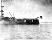Henry C. Mustin being catapulted from the USS North Carolina - Pensacola, Florida.