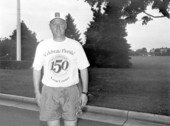 President Bill Clinton wearing a Florida Sesquicentennial T-shirt posed for a photo - Washington, D.C.