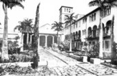 Boca Raton Club courtyard.
