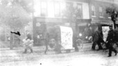 Elephants with advertisements in Washington's Birthday parade - Eustis, Florida