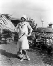 Woman models fashions at Burdine's - Miami, Florida