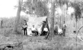 Hunters at their camp - Lake County, Florida