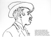 Sketch of composer Frederick Delius - Jacksonville, Florida.