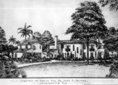 Drawing of the John M. Swisher home - Jacksonville, Florida