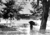 The end of East Main Street at Lake Mirror - Lakeland, Florida
