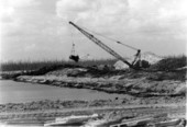 Dredging with a dragline excavator - Marco Island, Florida