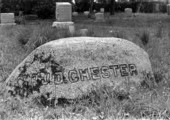 Imported granite boulder used for a tombstone - Merritt Island, Florida
