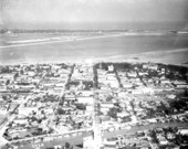 Aerial view looking eastward along Flagler Street - Miami, Florida.