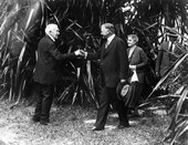 Thomas Edison greeting President Herbert Hoover - Fort Myers, Florida.