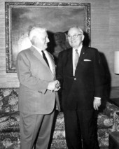 Former President Truman and Eugene Mori at Hialeah race course - Hialeah, Florida