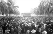Crowd gathered for Pryor's band concert in Royal Palm Park - Miami, Florida.