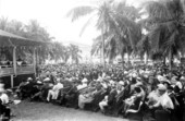 Crowd gathered for Pryor's band concert in Royal Palm Park - Miami, Florida.