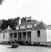 Main house at the Kingsley Plantation State Park on Fort George Island in Jacksonville, Florida.