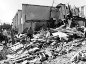 Survivors of a tornado look for items not destroyed by twister - Gulf Breeze, Florida