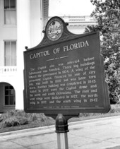 Historical marker of the Old Capitol - Tallahassee, Florida.