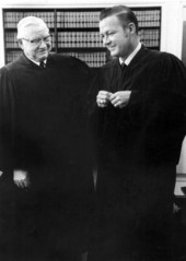 Ex-judge Alto Adams and new Supreme Court Justice David L. McCain - Tallahassee, Florida.